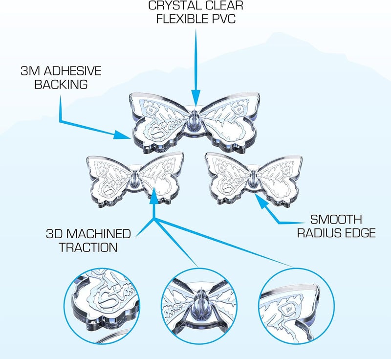 Stompgrip Premium Snowboard Stomp Pad | Butterflies | 3D Collection | 3D Decal - Image 3